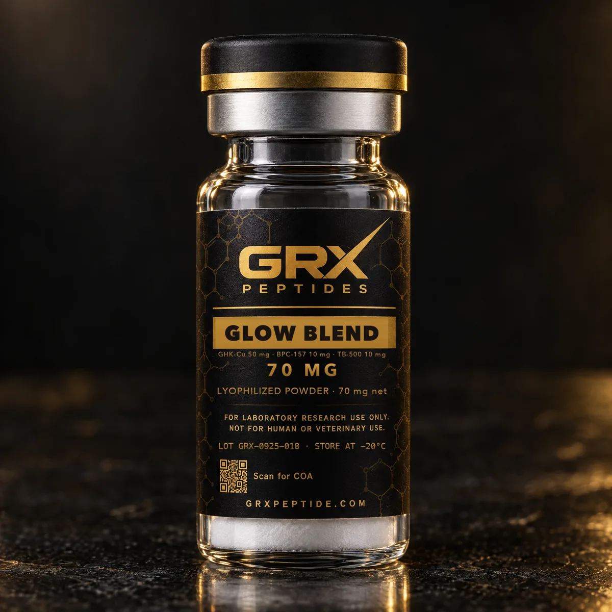 Glow Blend 70 mg research vial